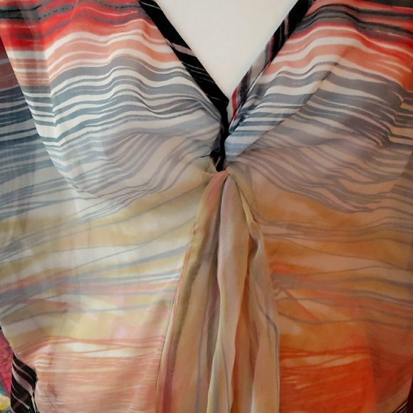 Sheer Striped Blouse - Picture 2 of 6